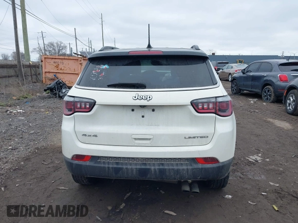 2020 Jeep Compass Limited with VIN 3C4NJDCB8LT209405, listed as a IAAI auction lot 38675190 with 53,381 mi miles and . Bid and sale history available at DreamBid. Image 16.