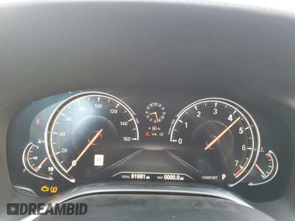 2019 BMW 7 Series 740i with VIN WBA7E2C52KB217153, listed as a Copart auction lot 65205835 with 61,981 mi miles and Clean title. Bid and sale history available at DreamBid. Image 9.