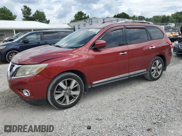 2013 Nissan Pathfinder Platinum with VIN 5N1AR2MM2DC623879, listed as a Copart auction lot 63420305 with 191,230 mi miles and Clean title. Bid and sale history available at DreamBid. Image 1.