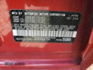 2017 Mitsubishi Lancer ES with VIN JA32U2FU7HU007050, listed as a Copart auction lot 62768864 with 220,420 mi miles and Clean Title. Bid and sale history available at carsss.com. Image 12.