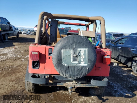 1995 Jeep Wrangler S with VIN 1J4FY19P4SP242383, listed as a Copart auction lot 41676685 with 189,527 mi miles and Salvage Title. Bid and sale history available at carsss.com. Image 6.