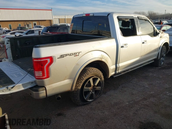 2017 Ford F-150 XL with VIN 1FTEW1EG8HKE36787, listed as a IAAI auction lot 41139656 with 107,595 mi miles. Bid and sale history available at carsss.com. Image 4.