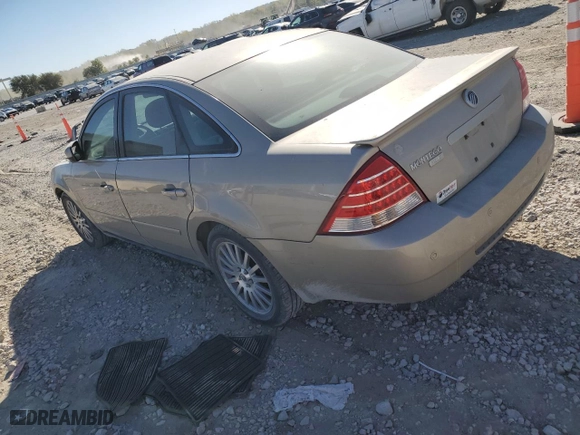2005 Mercury Montego Premier with VIN 1MEFM42125G610894, listed as a Copart auction lot 76524924 with 137,195 mi miles and Salvage Title. Bid and sale history available at carsss.com. Image 2.