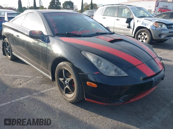2002 Toyota Celica GTS with VIN JTDDY32T520060166, listed as a IAAI auction lot 41598643 with 116,983 mi miles. Bid and sale history available at carsss.com. Image 1.