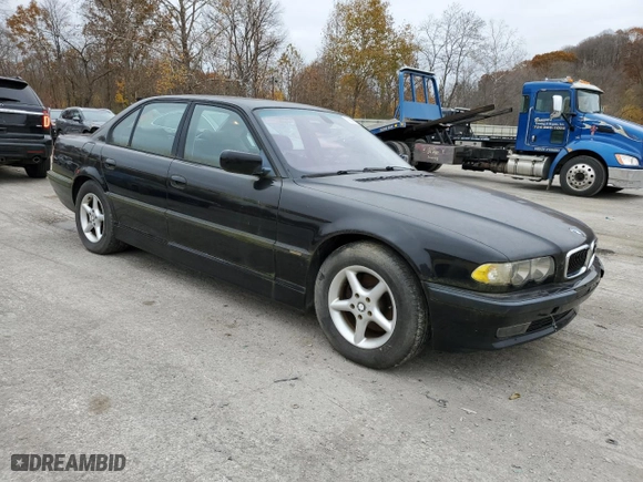 2001 BMW 7 Series 740iA with VIN WBAGG83431DN84358, listed as a Copart auction lot 78825624 with 220,545 mi miles and Clean Title. Bid and sale history available at carsss.com. Image 4.