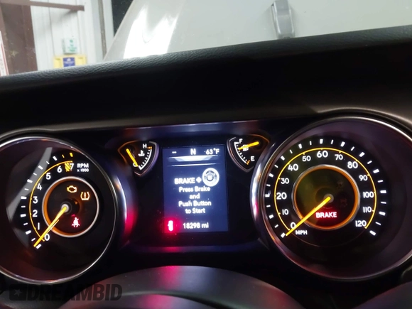 2022 Jeep Wrangler Unlimited Sport with VIN 1C4HJXDG0NW117632, listed as a IAAI auction lot 41185850 with 18,298 mi miles and . Bid and sale history available at DreamBid. Image 7.