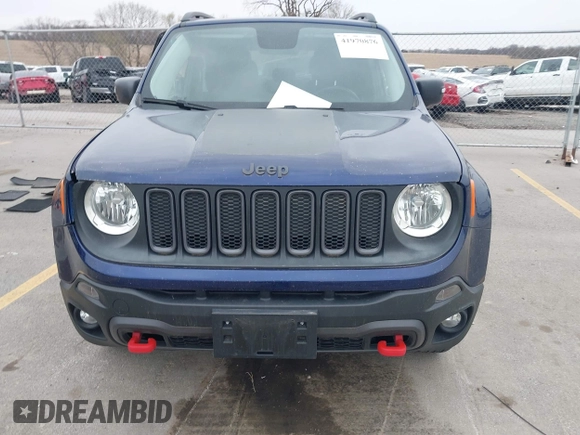 2016 Jeep Renegade Trailhawk with VIN ZACCJBCTXGPD30986, listed as a IAAI auction lot 41970876 with 55,814 mi miles and . Bid and sale history available at carsss.com. Image 12.