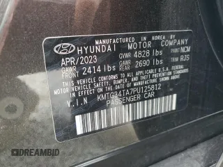2023 Genesis G70 2.0T с VIN KMTG34TA7PU125812, выставлен на аукционе Copart как лот 58429325 с пробегом 32 317 миль миль и Списание • Salvage title. История ставок и продаж доступна на DreamBid. Изображение 12.