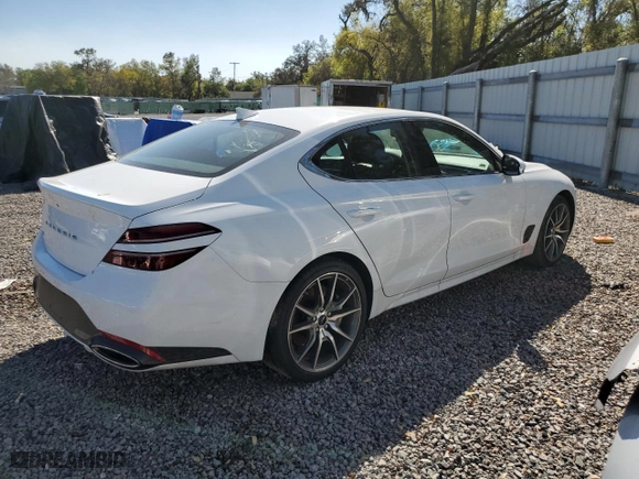 2025 Genesis G70 2.5T with VIN KMTG34SC0SU150613, listed as a Copart auction lot 48740825 with NaN miles and Salvage Title. Bid and sale history available at carsss.com. Image 3.