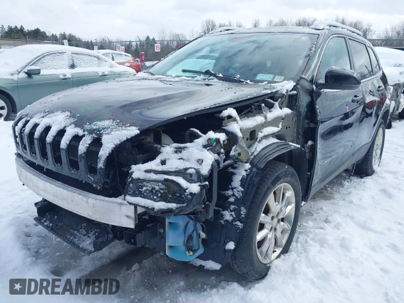 2017 Jeep Cherokee Limited with VIN 1C4PJMDS1HW505617, listed as a IAAI auction lot 41461389 with 97,978 mi miles. Bid and sale history available at carsss.com. Image 2.
