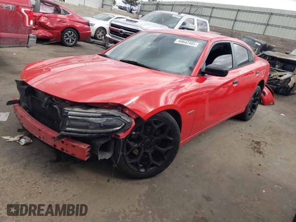 2018 Dodge Charger R/T z VIN 2C3CDXCT0JH238254, wystawiony jako Copart lot #44642485 z przebiegiem 101 305 mil mil oraz Szkoda całkowita • Salvage title. Historia ofert i sprzedaży dostępna na DreamBid. Obrazek 1.