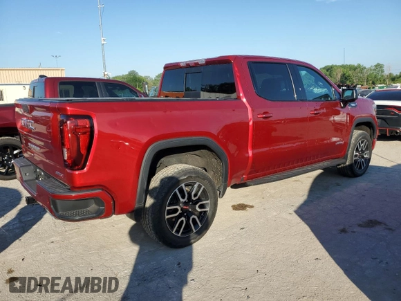 2021 GMC Sierra 1500 AT4 with VIN 3GTU9EET5MG157564, listed as a Copart auction lot 56203084 with 45,282 mi miles and Salvage Title. Bid and sale history available at carsss.com. Image 3.