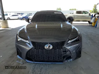 2025 Lexus IS 500 F Sport Performance with VIN JTHAP1D21S5007187, listed as a Copart auction lot 55784875 with 6,084 mi miles and Salvage title. Bid and sale history available at DreamBid. Image 5.