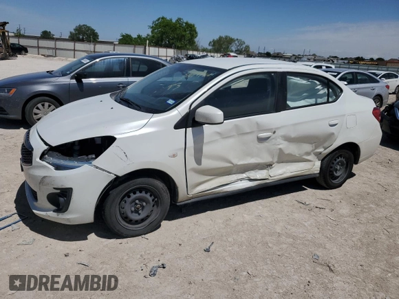 2020 Mitsubishi Mirage G4 ES with VIN ML32F3FJ5LHF04581, listed as a Copart auction lot 51094454 with 64,537 mi miles. Bid and sale history available at carsss.com. Image 1.