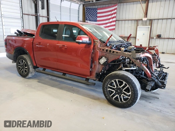 2024 Ford Ranger LARIAT with VIN 1FTER4KH6RLE15213, listed as a Copart auction lot 69852704 with 793 mi miles and Salvage Title. Bid and sale history available at carsss.com. Image 4.