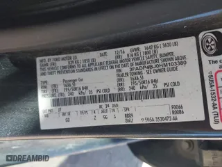 2017 Ford Fiesta SE with VIN 3FADP4BJ0HM103380, listed as a IAAI auction lot 41849231 with 174,616 mi miles. Bid and sale history available at carsss.com. Image 9.