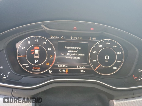 2017 Audi A4 Premium Plus with VIN WAUENAF4XHN021277, listed as a Copart auction lot 62783645 with 66,639 mi miles and Salvage title. Bid and sale history available at DreamBid. Image 9.