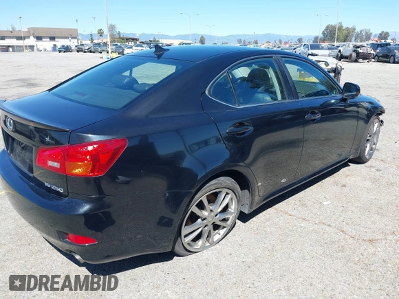 2008 Lexus IS 250 with VIN JTHBK262685078772, listed as a IAAI auction lot 41867903 with 177,566 mi miles and . Bid and sale history available at DreamBid. Image 4.