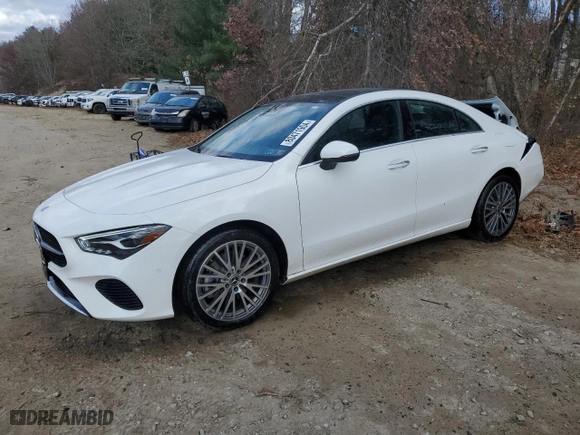 2025 Mercedes-Benz CLA with VIN W1K5J4HB9SN513274, listed as a Copart auction lot 80471904 with 1,354 mi miles and Clean Title. Bid and sale history available at carsss.com. Image 1.