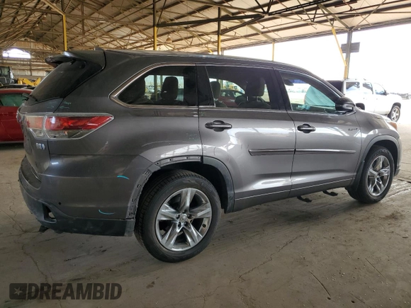 2015 Toyota Highlander Limited with VIN 5TDDCRFHXFS008056, listed as a Copart auction lot 58560055 with 157,155 mi miles and Salvage title. Bid and sale history available at DreamBid. Image 3.