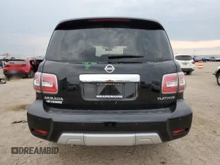 2018 Nissan Armada Platinum with VIN JN8AY2NEXJ9733932, listed as a Copart auction lot 68540944 with 60,030 mi miles and Salvage Title. Bid and sale history available at carsss.com. Image 6.