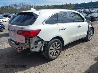 2016 Acura MDX w/Tech with VIN 5FRYD4H43GB014801, listed as a IAAI auction lot 39256120 with 73,769 mi miles. Bid and sale history available at carsss.com. Image 4.