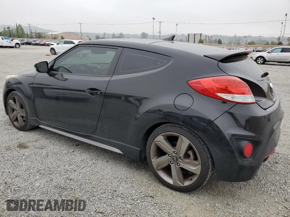 2015 Hyundai Veloster Turbo with VIN KMHTC6AE5FU244015, listed as a Copart auction lot 54088315 with 122,814 mi miles and Salvage Title. Bid and sale history available at carsss.com. Image 2.