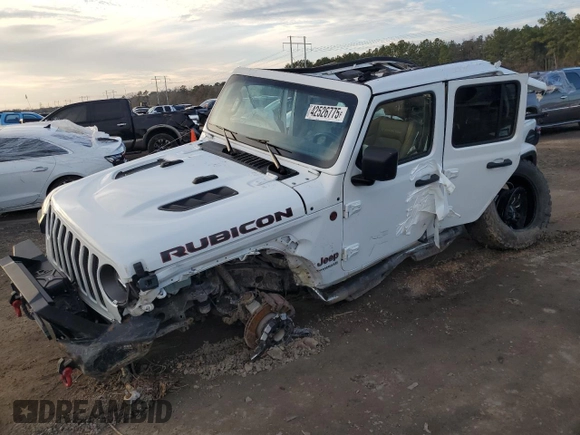 2021 Jeep Wrangler Unlimited Rubicon с VIN 1C4HJXFG1MW759580, выставлен на аукционе Copart как лот 42526775 с пробегом Не указан миль и Списание • Salvage title. История ставок и продаж доступна на DreamBid. Изображение 1.