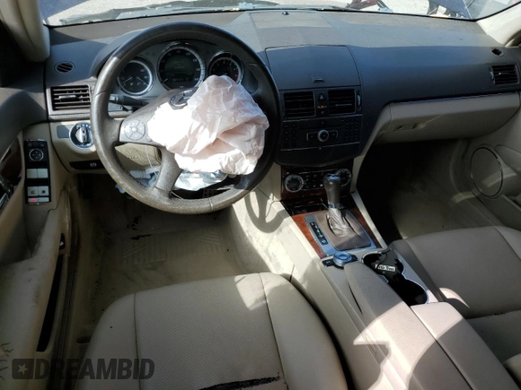 2010 Mercedes-Benz C 300 Sport with VIN WDDGF5EB7AR088729, listed as a Copart auction lot 63128875 with 224,815 mi miles and Salvage title. Bid and sale history available at DreamBid. Image 8.