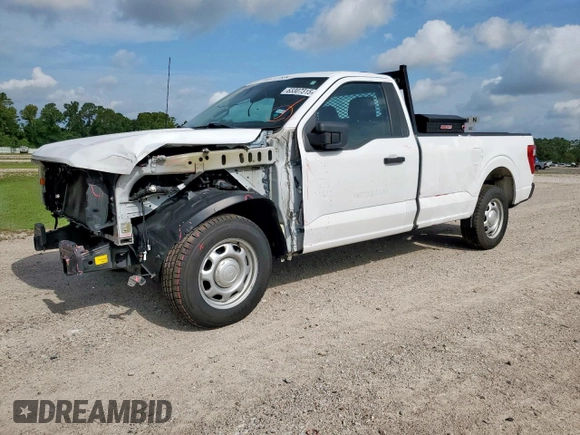 2022 Ford F-150 XL with VIN 1FTMF1C56NKD24644, listed as a Copart auction lot 63307315 with 64,704 mi miles and Salvage title. Bid and sale history available at DreamBid. Image 1.