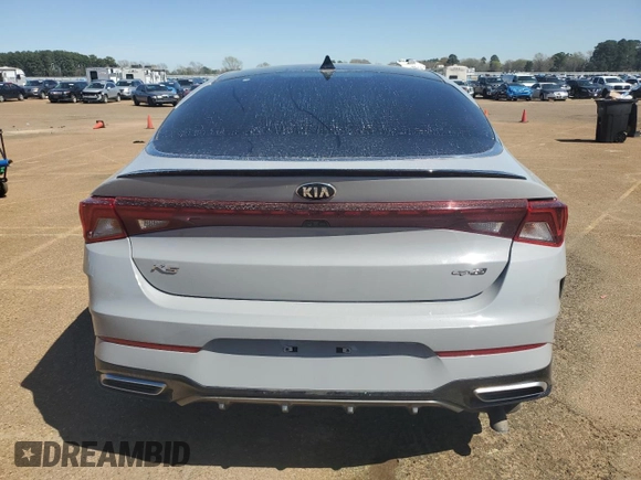 2021 Kia K5 GT-Line with VIN 5XXG64J23MG062484, listed as a Copart auction lot 49525595 with 62,542 mi miles and Salvage Title. Bid and sale history available at carsss.com. Image 6.