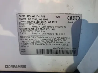 2021 Audi SQ5 Premium Plus with VIN WA1B4AFYXM2027503, listed as a Copart auction lot 49532945 with 68,674 mi miles and Salvage Title. Bid and sale history available at carsss.com. Image 15.
