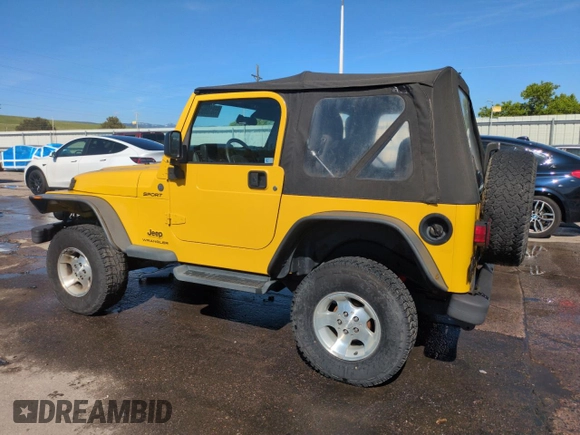 2004 Jeep Wrangler Sport z VIN 1J4FA49S64P751615, wystawiony jako Copart lot #55810895 z przebiegiem 128 165 mil mil oraz Szkoda całkowita • Salvage title. Historia ofert i sprzedaży dostępna na DreamBid. Obrazek 2.