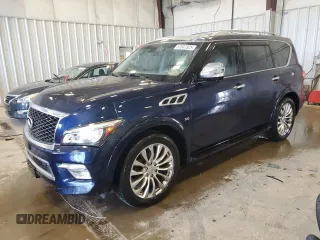 2015 Infiniti QX80 z VIN JN8AZ2NE4F9086190, wystawiony jako Copart lot #57047325 z przebiegiem 166 590 mil mil oraz Czysty tytuł • Clean title. Historia ofert i sprzedaży dostępna na DreamBid. Obrazek 1.