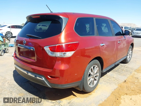 2013 Nissan Pathfinder SV with VIN 5N1AR2MN0DC604756, listed as a IAAI auction lot 41743941 with 87,143 mi miles. Bid and sale history available at carsss.com. Image 4.