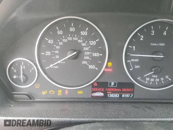 2013 BMW 3 Series 328i with VIN WBA3C1G5XDNR45104, listed as a Copart auction lot 54140965 with 138,283 mi miles and Clean Title. Bid and sale history available at carsss.com. Image 9.