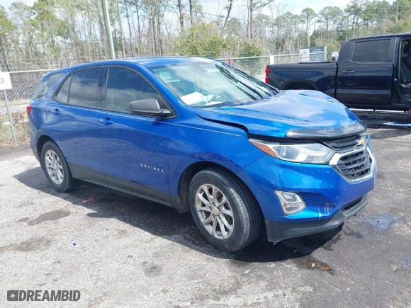 2019 Chevrolet Equinox LS with VIN 3GNAXHEV2KS521825, listed as a IAAI auction lot 41761311 with 117,207 mi miles. Bid and sale history available at carsss.com. Image 1.