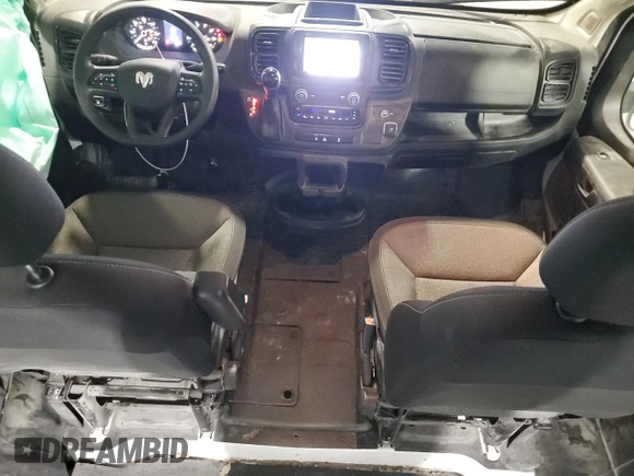 2024 Ram ProMaster Cargo Tradesman with VIN 3C6LRVDG8RE133348, listed as a Copart auction lot 43589995 with Not Provided miles and Salvage Title. Bid and sale history available at DreamBid. Image 8.