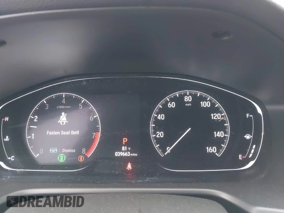 2019 Honda Accord Sport with VIN 1HGCV2F38KA001391, listed as a IAAI auction lot 42544629 with 39,663 mi miles and . Bid and sale history available at DreamBid. Image 7.