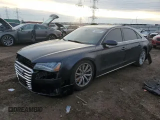 2012 Audi A8 with VIN WAURVAFD0CN025493, listed as a Copart auction lot 86454994 with 142,779 mi miles and Salvage Title. Bid and sale history available at DreamBid. Image 1.
