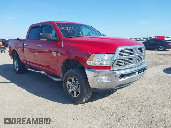 2010 Dodge Ram 2500 SLT with VIN 3D7UT2CL6AG188844, listed as a IAAI auction lot 41675268 with 159,053 mi miles. Bid and sale history available at carsss.com. Image 1.