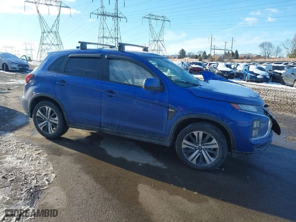 2021 Mitsubishi Outlander Sport ES with VIN JA4ARUAU7MU006356, listed as a IAAI auction lot 41381363 with 33,755 mi miles. Bid and sale history available at carsss.com. Image 1.