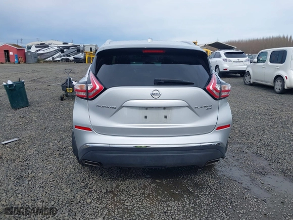 2016 Nissan Murano SL with VIN 5N1AZ2MH8GN139470, listed as a IAAI auction lot 41787551 with 116,182 mi miles. Bid and sale history available at carsss.com. Image 17.