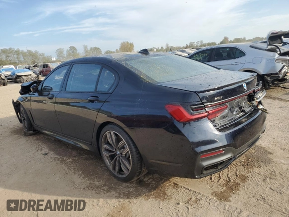 2020 BMW 7 Series with VIN WBA7U6C05LBM63050, listed as a Copart auction lot 71823944 with Not provided miles and Salvage title. Bid and sale history available at DreamBid. Image 2.