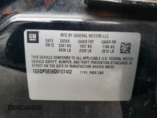 2013 Cadillac CTS Premium с VIN 1G6DP5E38D0107402, выставлен на аукционе Copart как лот 53307855 с пробегом 125 639 миль миль и Списание • Salvage title. История ставок и продаж доступна на DreamBid. Изображение 12.