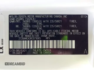 2024 Lexus RX 350 with VIN 2T2BAMCA3RC079065, listed as a IAAI auction lot 41815499 with 3,961 mi miles and . Bid and sale history available at DreamBid. Image 9.