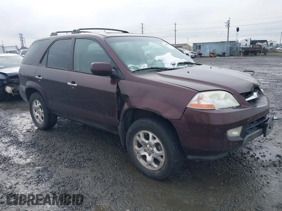 2002 Acura MDX Touring Pkg with VIN 2HNYD18652H500976, listed as a IAAI auction lot 41450892 with 174,921 mi miles. Bid and sale history available at carsss.com. Image 1.