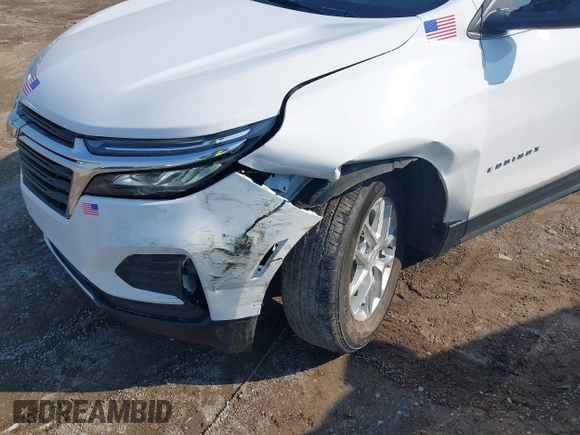 2022 Chevrolet Equinox LT with VIN 3GNAXKEV4NL237107, listed as a IAAI auction lot 41949948 with 23,113 mi miles and . Bid and sale history available at DreamBid. Image 12.
