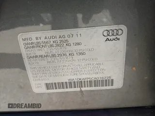 2012 Audi Q5 Premium Plus с VIN WA1DKAFP5CA016225, выставлен на аукционе IAAI как лот 42466232 с пробегом 190 130 миль миль и . История ставок и продаж доступна на DreamBid. Изображение 9.