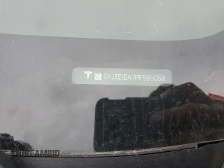 2023 Tesla Model 3 with VIN 5YJ3E1EA7PF599058, listed as a Copart auction lot 57331365 with Not provided miles and Non repairable. Bid and sale history available at DreamBid. Image 12.
